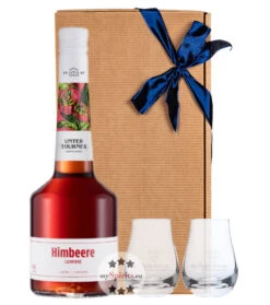 Unterthurner Geschenkset Waldhimbeer-Likör + 2 X Likör-Glas
