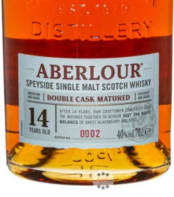 Aberlour 14 Jahre Double Cask Single Malt Scotch Whisky -Spirituosengeschäft aberlour 14 jahre single malt scotch whisky 07 liter in geschenkdose 5