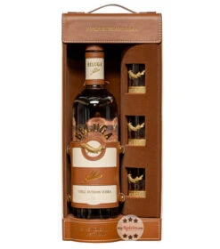 Beluga Vodka Geschenkset: Beluga Allure Vodka + 3 Shot-Gläser