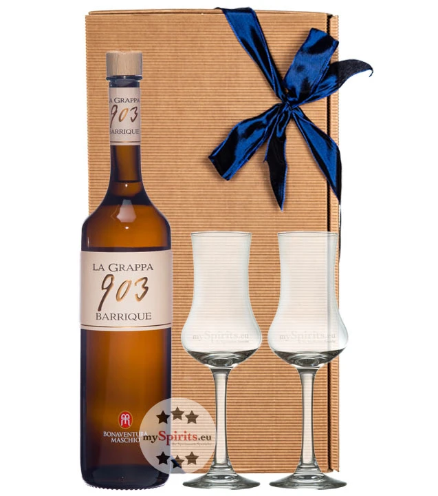 Bonaventura Maschio 903 Barrique Grappa Geschenkset Mit 2 Gläsern 3 Bonaventura Maschio 903 Barrique Grappa Geschenkset Mit 2 Gläsern