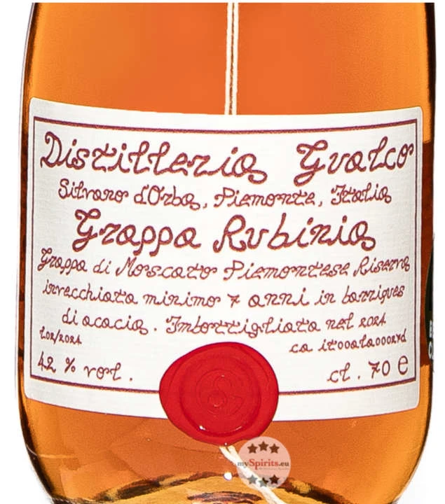 Gualco Grappa Rubinia Riserva 4 Gualco Grappa Rubinia Riserva – Bild 2