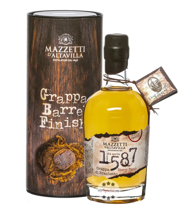 Mazzetti 1587 Grappa Di Brachetto Sherry Finish 3 Mazzetti 1587 Grappa Di Brachetto Sherry Finish