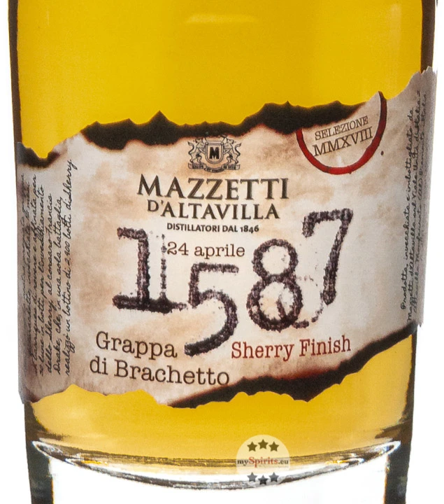 Mazzetti 1587 Grappa Di Brachetto Sherry Finish 5 Mazzetti 1587 Grappa Di Brachetto Sherry Finish – Bild 3