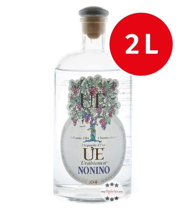 Grappa Nonino ÙE Uvabianca Traubenbrand 2,0 L 3 Grappa Nonino ÙE Uvabianca Traubenbrand 2,0 L
