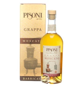 Pisoni Grappa Trentina Moscato Barricata