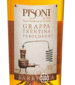 Pisoni Grappa Barricata Teroldego -Spirituosengeschäft pisoni grappa trentino teroldego barricata 0 7 liter 2