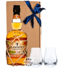 Rum Geschenkset: Plantation Grande Reserve & 2x Nosingglas