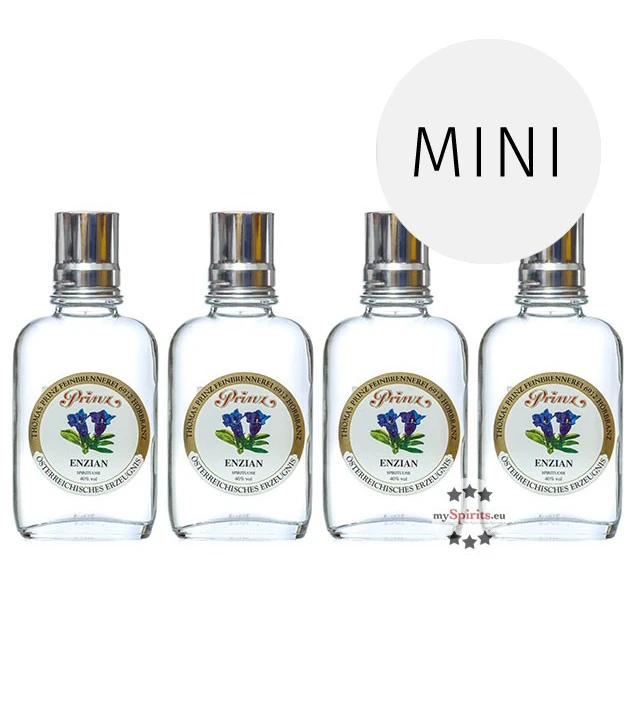 Prinz Flachmann 4er Set Enzian-Schnaps 3 Prinz Flachmann 4er Set Enzian-Schnaps