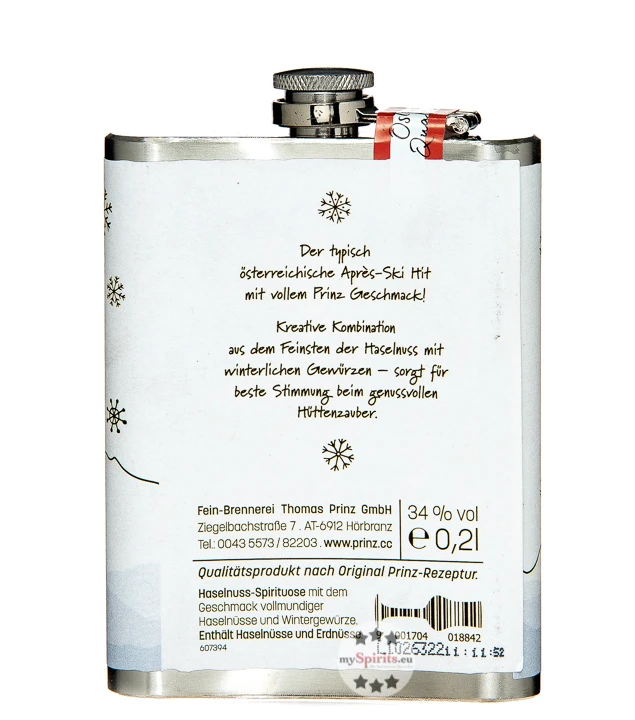 Prinz Flachmann Winter Haselnuss 0,2l 5 Prinz Flachmann Winter Haselnuss 0,2l – Bild 3