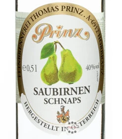 Prinz Saubirnen Schnaps 0,5 L -Spirituosengeschäft prinz saubirnen schnaps 05 liter 5