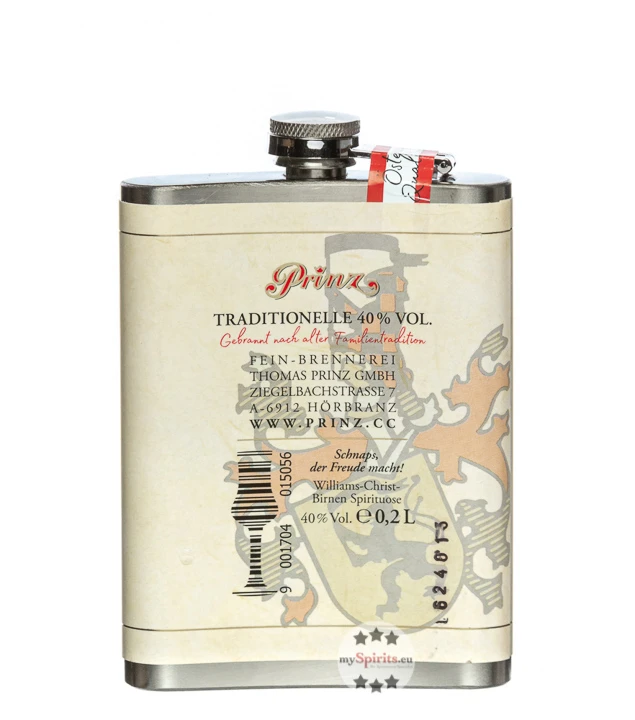 Prinz Flachmann Williams-Birnen-Schnaps 0,2l 5 Prinz Flachmann Williams-Birnen-Schnaps 0,2l – Bild 3