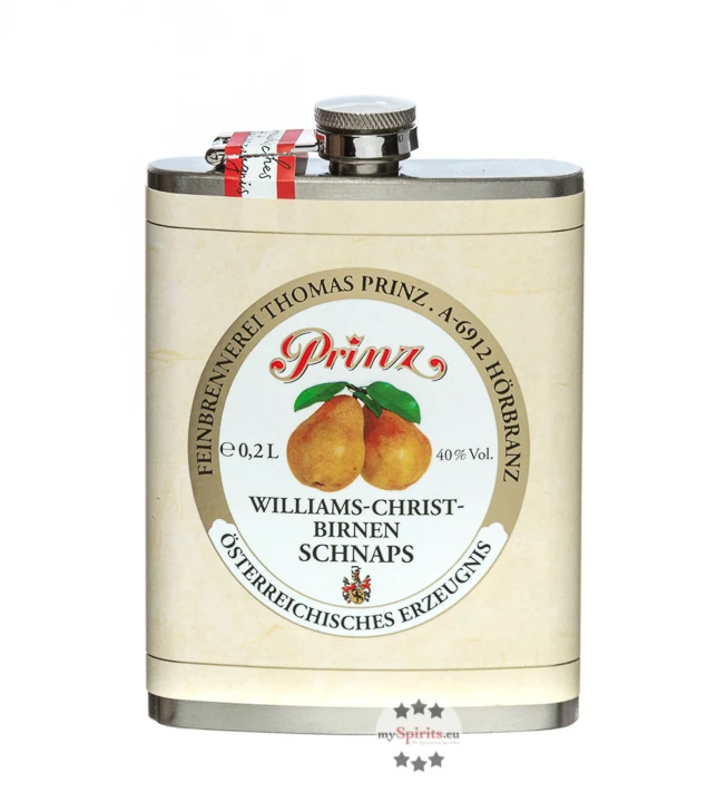 Prinz Flachmann Williams-Birnen-Schnaps 0,2l 3 Prinz Flachmann Williams-Birnen-Schnaps 0,2l