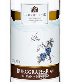 Unterthurner Grappa - Burggräfler 44 Meran -Spirituosengeschäft unterthurner grappa burggraefler 44 meran vitae 07 liter 3