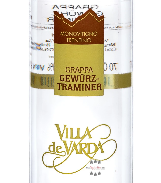 Villa De Varda Grappa Gewürztraminer Monovitigno 4 Villa De Varda Grappa Gewürztraminer Monovitigno – Bild 2